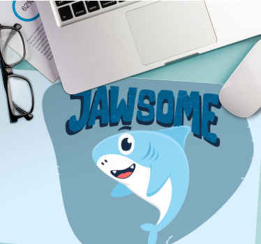 Gaming mouse pad with adorable shark design - TenStickers