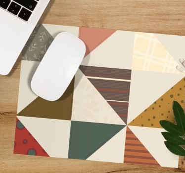 Patchwork üçgen desen fare altlığı desenleri - TenStickers