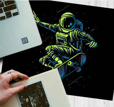 Astronaut skating on the space design mouse pad - TenStickers