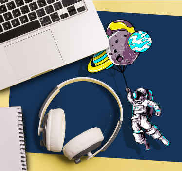 Anime podložka pod myš astronaut s balónmi - Tenstickers