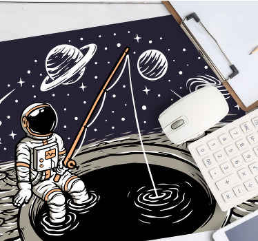 Balıkçılık astronot tasarımı orijinal mouse pad - TenStickers
