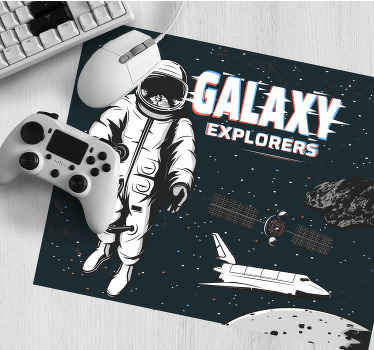 Gaming mauspad astronauten galaxy abenteuer - TenStickers