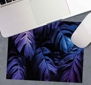 Neon eksotisk blad original musemåtte - TenStickers