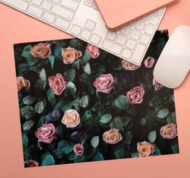 κόκκινο τριαντάφυλλο λουλούδια πρωτότυπο mouse pad - TenStickers