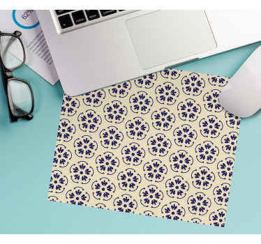 Geometric flower pattern mouse pad patterns - TenStickers