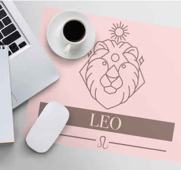 Mousepad spruch löwe zodiac symbol - TenStickers