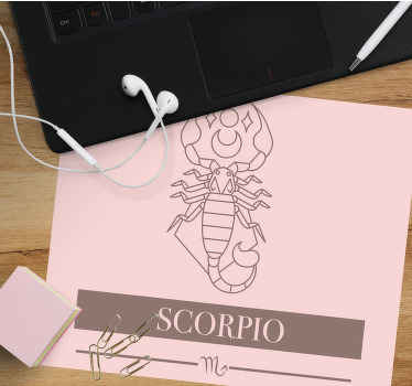 Mousepad Spruch skorpion symbolfigur - TenStickers