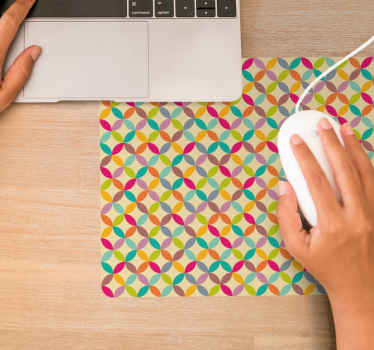 Retro beige cercles original mouse pad - TenStickers