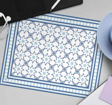 파란색 별 패턴 원래 마우스 패드 - TenStickers