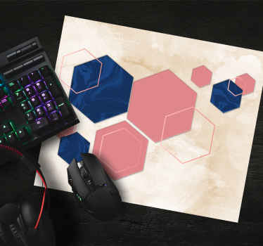 Mauspad muster geometrische sechsecke - TenStickers