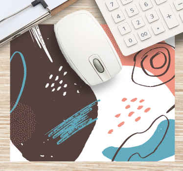 垃圾墙艺术画笔原始鼠标垫 - TenStickers