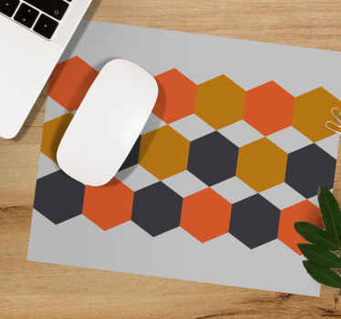 Tapetes de rato originais Padrão de hexágonos coloridos - TenStickers