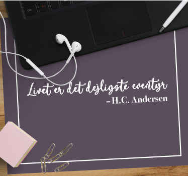 Hc andersen livet er et eventyr citat musemåtte - TenStickers