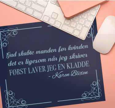 Citat af manden var en udkast til musemåtte - TenStickers