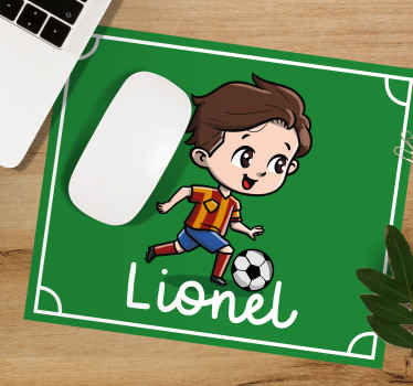 Mouse pad com nome jogador de futebol infantil com nome - TenStickers