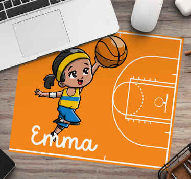 Tapis de souris nom joueur de basket joyeux - TenStickers