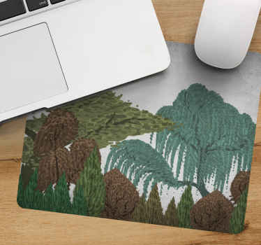 Tapetes de rato originais Vista da floresta vintage - TenStickers