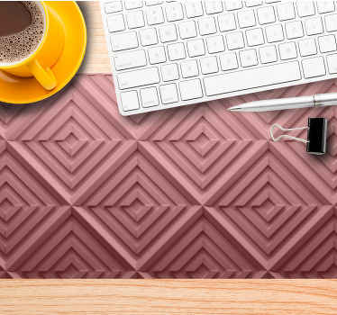 ροζ τρισδιάστατη γεωμετρική αφαίρεση ποντικιού - TenStickers