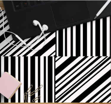 Kozmopolit tarzda siyah zebra baskılı fare altlığı - TenStickers