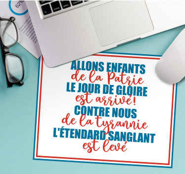 Tapis de souris Marseillaise paroles - TenStickers