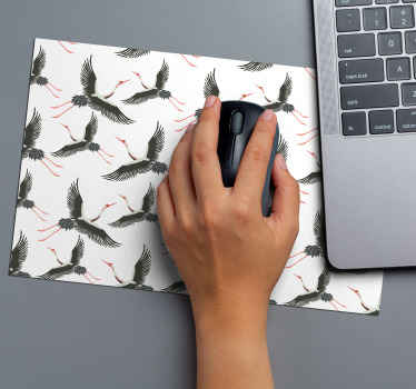 Patroon muismat zwarte ooievaar - TenStickers