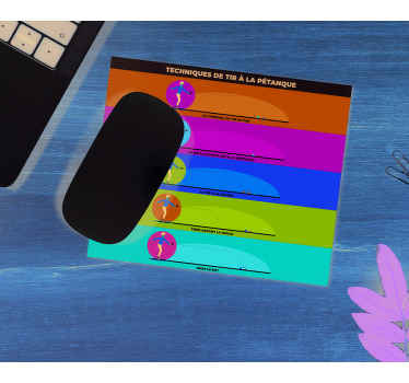 Tapis de souris techniques de tir à la pétanque - TenStickers