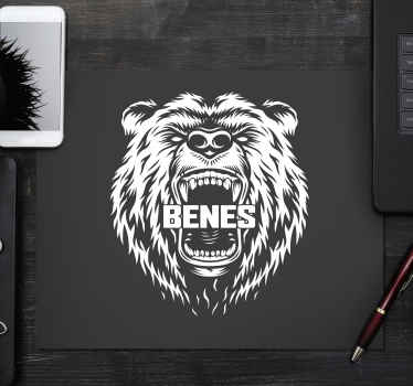 Podložka pod myš medveď a text - Tenstickers