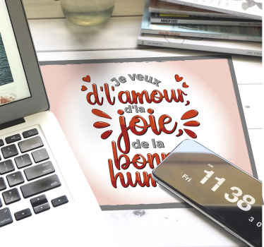 Tapis de souris paroles de chanson Je veux - TenStickers