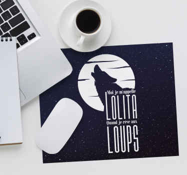 Tapis de souris citation Paroles Moi… Lolita - TenStickers