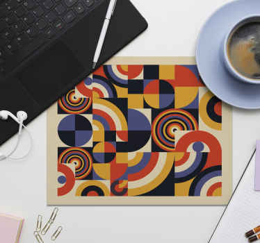 Mauspad originell Bunte Bauhaus Kreise - TenStickers