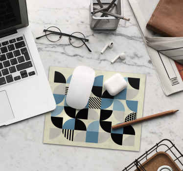 Mauspad originell Blaues Bauhaus Muster - TenStickers