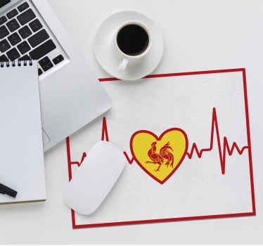 Tapis de souris original J'aime la Wallonie - TenStickers