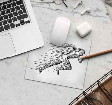素描跑原版鼠标垫 - TenStickers