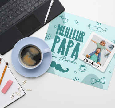 Tapis de souris meilleur papa personnalisable - TenStickers