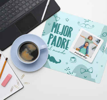 Alfombrilla de ratón personalizable mejor padre - TenVinilo