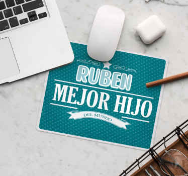 Alfombrilla de ratón personalizable mejor hijo: El mejor hijo. - TenVinilo