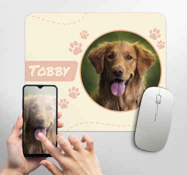 Tapis de souris photo de chien personnalisable - TenStickers