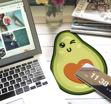 Poggiapolso mouse originale avocado sorridente - TenStickers