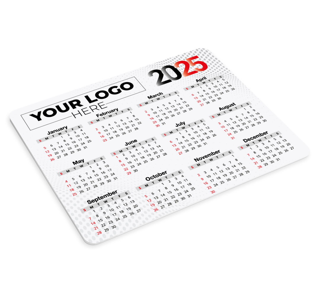 Mouse pad personalizable calendario 2025 con logo - TenVinilo