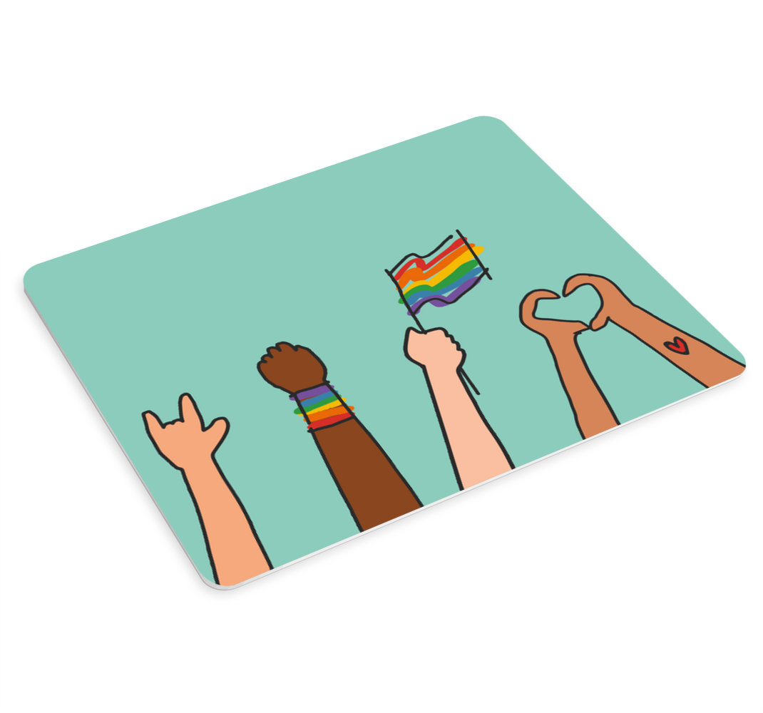 Mauspad originell bunte hände der einheit - TenStickers