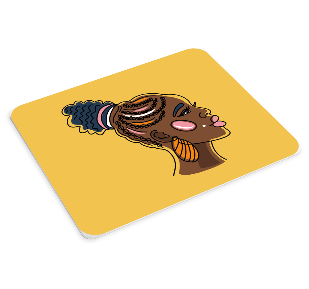 Mouse pad original retrato de perfil estilizado - TenVinilo