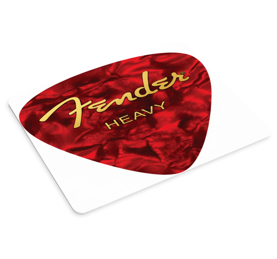 Tappetino mouse plettro chitarra fender rosso - TenStickers