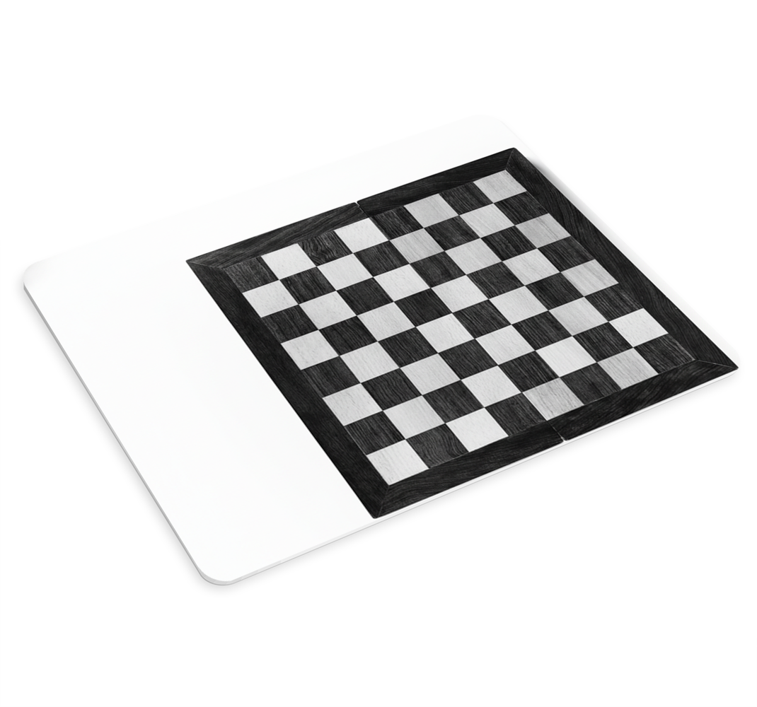 Gaming mauspad mit schachbrett aus holz schwarz-weiß - TenStickers