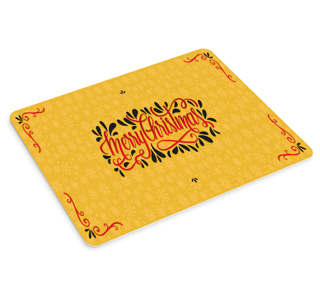 Golden Snowflake christmas mousepad - TenStickers