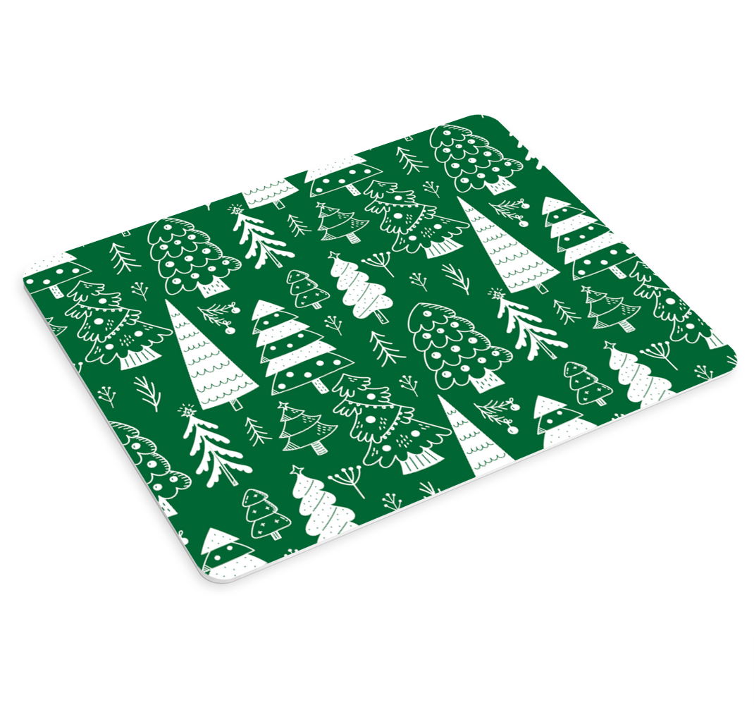 Linksmų kalėdinių spalvų medžių kalėdinis pelės kilimėlis - „Tenstickers“