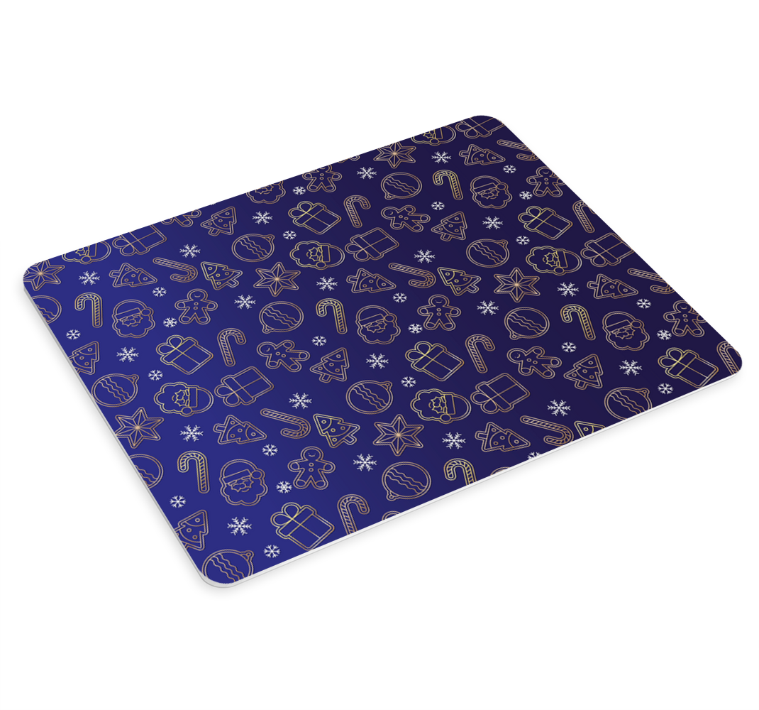 Gadget on blue background christmas mousepad - TenStickers