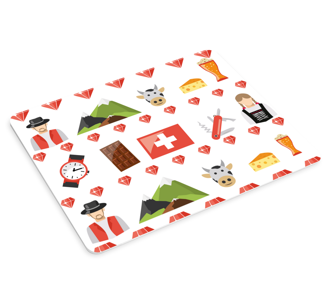 Amo la svizzera più tappetini per il mouse - TenStickers