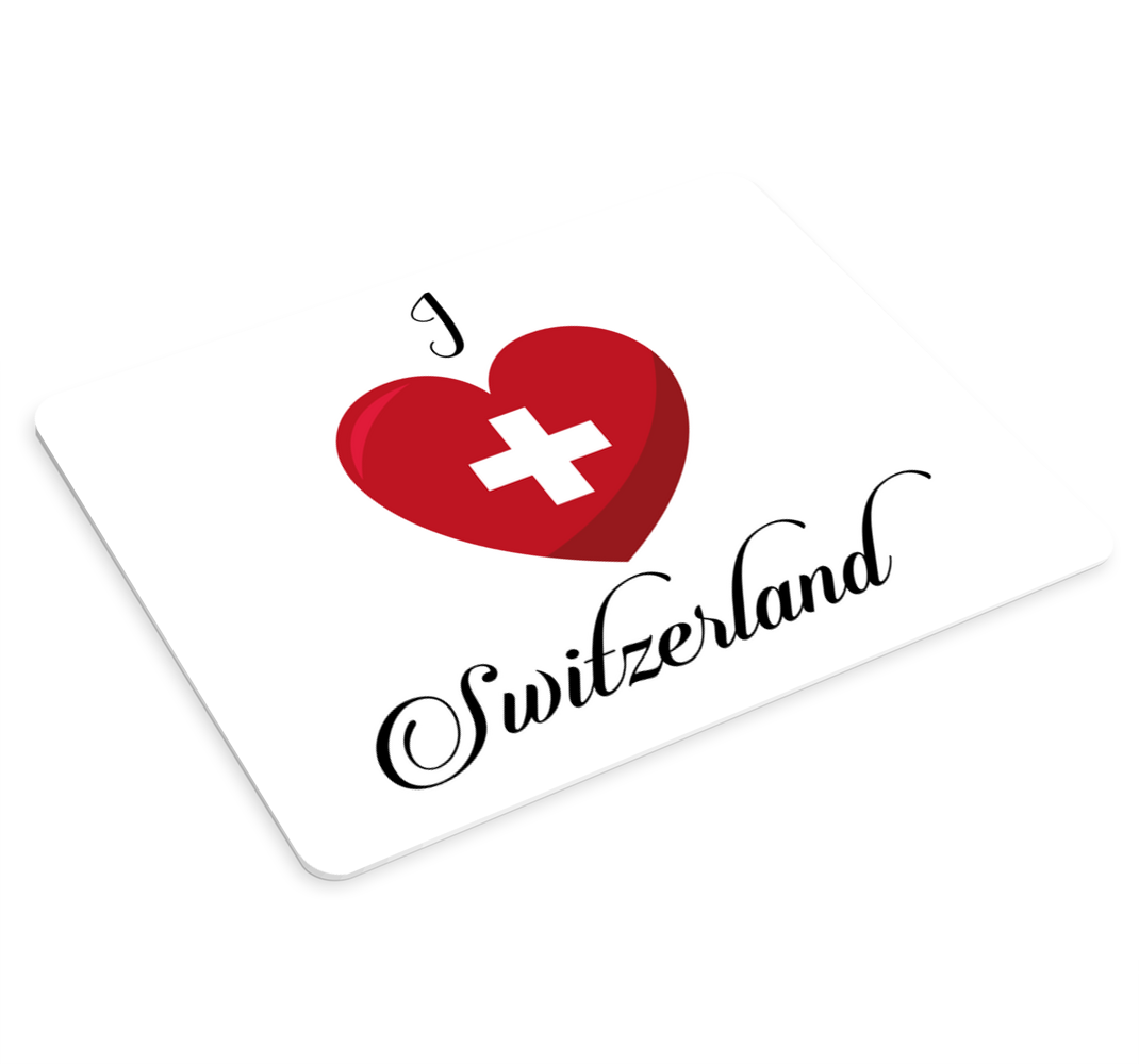 Tappetino mouse amo la svizzera - TenStickers