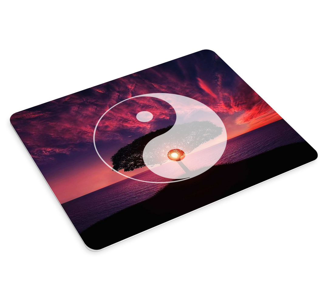 Yin yang coucher de soleil plus tapis de souris - TenStickers