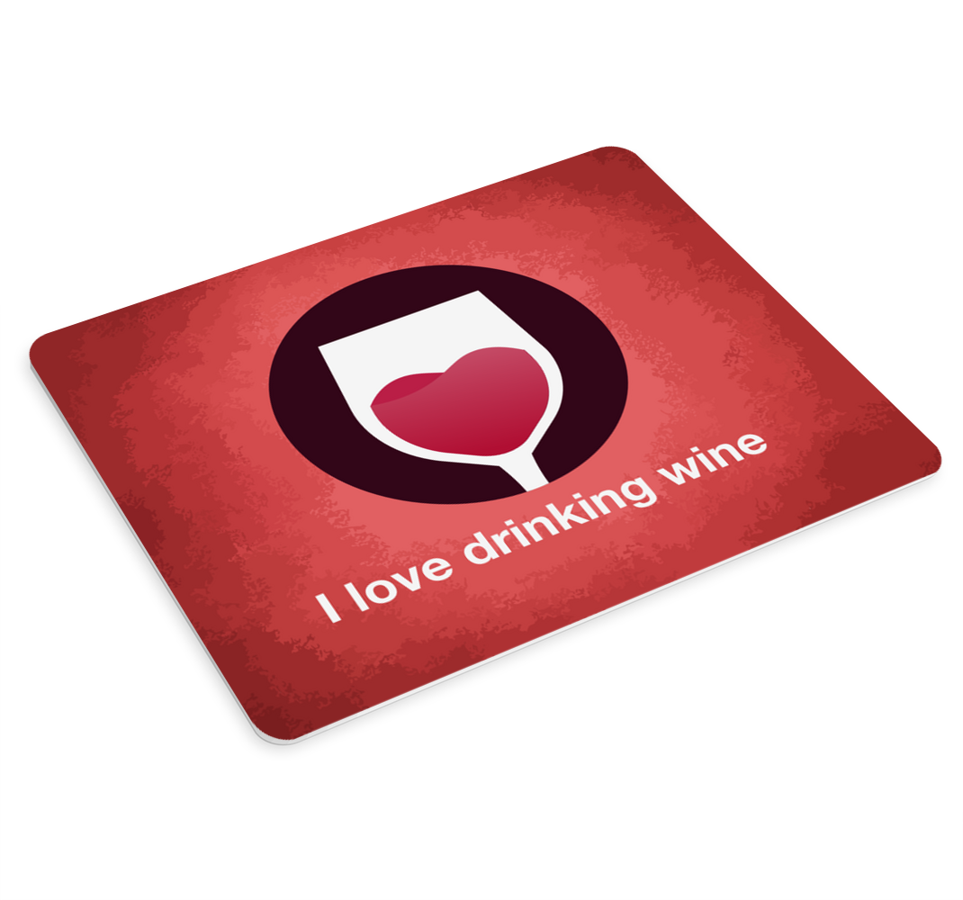 Alfombrilla raton original Me encanta beber vino - TenVinilo